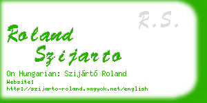 roland szijarto business card