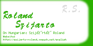 roland szijarto business card